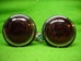 Lucas L488 Flat Glass Red Lamp Pair, New - L488 lamps new