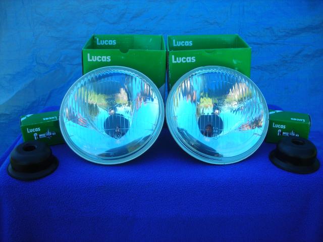 Lucas European Headlamp Pair, New head lamp, headlight, head light