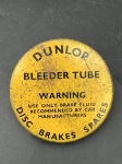 Early Dunlop Brake Bleeder Tin, Original  