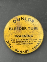 Early Dunlop Brake Bleeder Tin, Original  