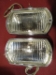 Lucas FT8 Square 8 Foglamp Pair, MG Midget, MGB; Rolls-Royce; Shelby Mustang; Triumph TR6 - Square 8 Used Pr