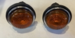 Lucas L488 Flat Glass Lamp Pair, New With Original Lenses 