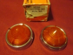 Lucas L539 Amber Lens & Rim Pair; AC Ace, AC Cobra, MGA; NOS 