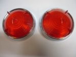 Lucas-Style L539 Amber Lens & Rim Pair, New 