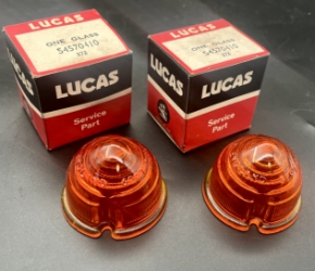 Lucas L639 Amber Lens, Land Rover Series II, NOS 