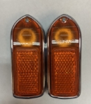 Lucas L824 Front Marker Amber Lamp Pair, MGB, MG Midget; NOS  