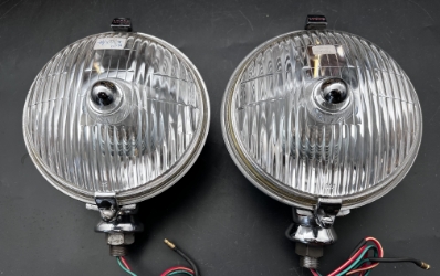 Lucas SFT576 Fog Lamp Pair, Restored Originals driving lamp, driving light, spot lamp