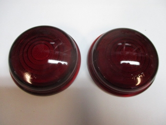 Lucas-Style L488 Red Flat Glass Lens Pair, New 