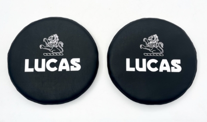 Lucas-style 6-inch Driving/Spot/Foglamp Cover Pair, New  driving lamp, driving light, spotlamp, spot lamp, fog lamp, foglight, fog light