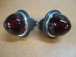 Lucas-style L594 Beehive Lamp Pair, Red, New 