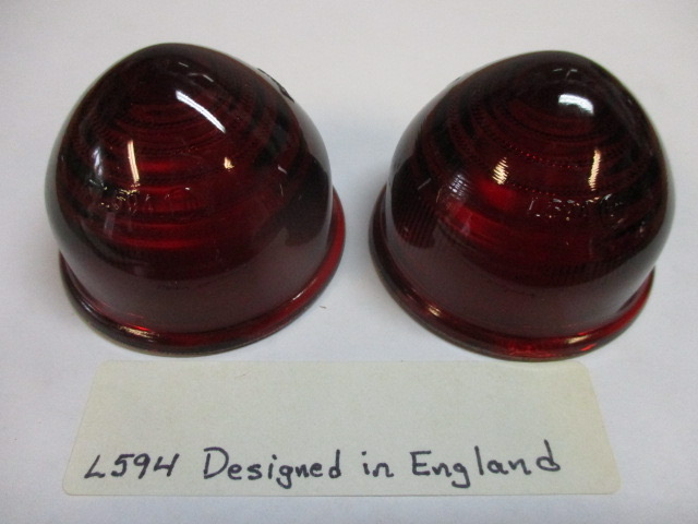 Lucas-style L594 Beehive Lens Pair, Red, New