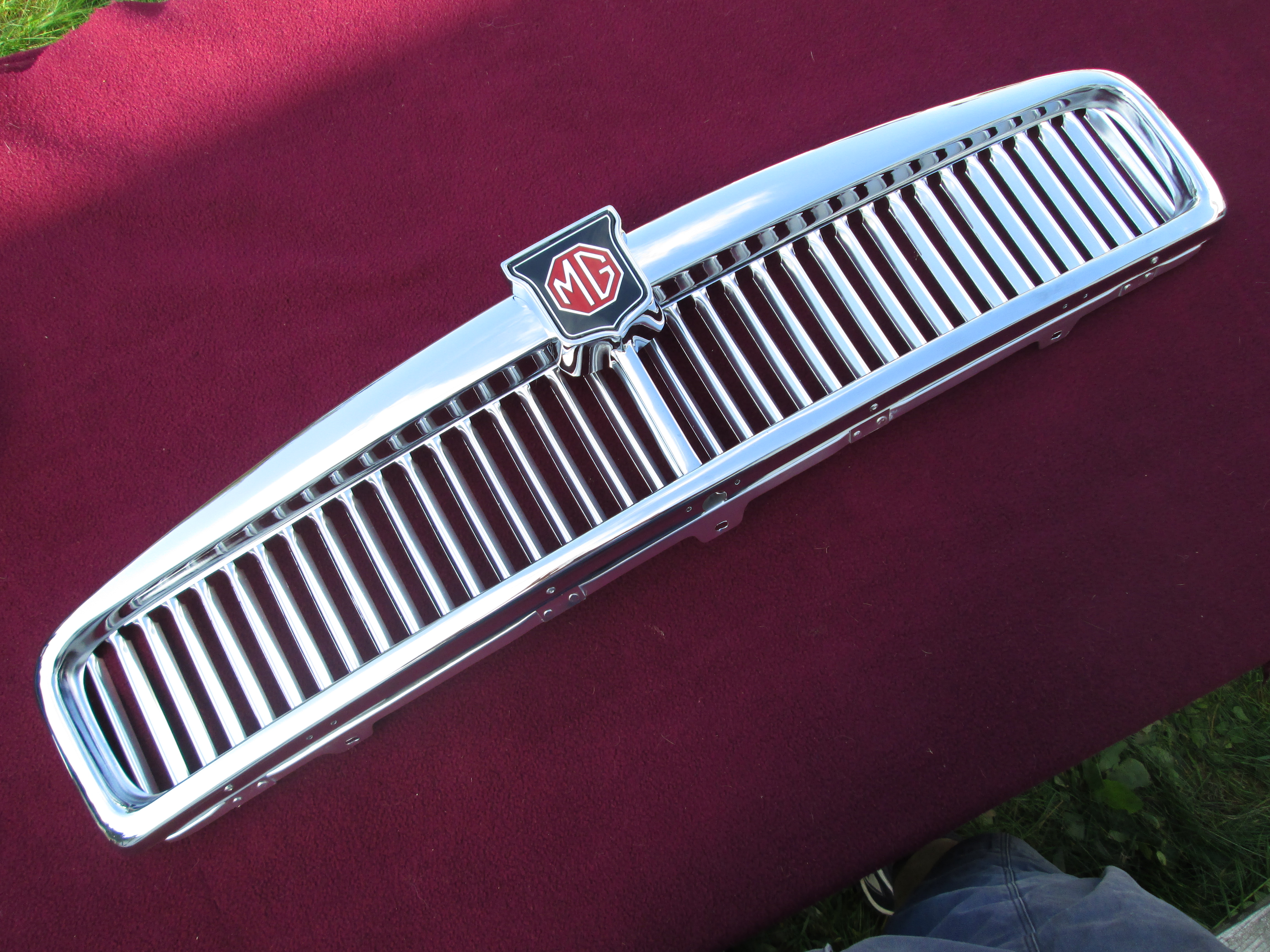 MGB Chrome-Plated Brass Grille, 1962-1969, New - Rogers Motors