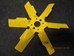 MGB six-blade original fan, powder-coated  - MGB 6-blade fan powder coated