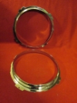 Headlamp Inner Rim Pair, Jaguar XK150, NOS head lamp, headlight, head light