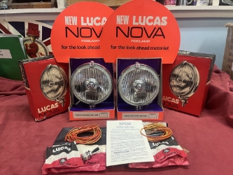 New Old Stock Lucas FT10 Nova Foglamp Pair fog lamp, foglight, fog light