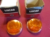 Rare Lucas L632 All Amber Lens & Rim Pair, NOS 