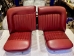 Red Jaguar XK140 Seats, nice condition - Red XK140 seat pair