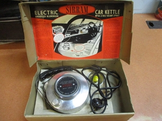 Sirram Electric Car Kettle, 1950s or 60s, NOS 