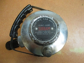 Sirram Electric Car Kettle, 1950s or 60s, Well-used Original 