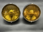 Yellow Lucas Fogranger Back-mount Foglamp Pair, Jaguar Mark 2, Original fog lamp, foglight, fog light