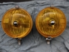 Yellow Lucas SFT576 Foglamp Pair, Restored Originals  fog lamp, foglight, fog light