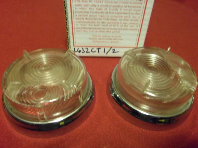 Lucas L632 Clear Lens and Rim Pair, Early Style, NOS 