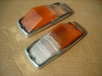 Lucas Front Lens & Rim Pair, MGB, MGC, Original 