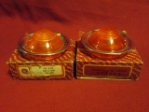 Lucas L539 Amber Lens & Rim Pair; Austin Cambridge, Rover P4; NOS 