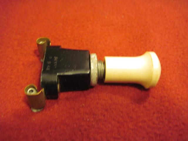 Lucas 56SA Ivory Illuminated Push-Pull Switch, NOS fog lamp, foglight, fog light, push pull