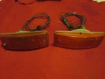 Lucas Front Directional Park Lamps Pair, Rubber-Bumper MG Midget, MGB, Original 