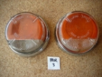 Lucas L632 Amber/Clear Lens & Rim Pair, Original 