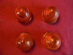 Lucas L594 Beehive Lenses, Original, Set of 4 Amber Seconds 