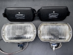 Lucas FT8 Square 8 Foglamp Pair, MG Midget, MGB; Rolls-Royce; Shelby Mustang; Triumph TR6, Excellent fog lamp, foglight, fog light