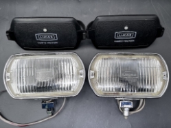 Lucas FT8 Square 8 Foglamp Pair, MG Midget, MGB; Rolls-Royce; Shelby Mustang; Triumph TR6, Excellent fog lamp, foglight, fog light
