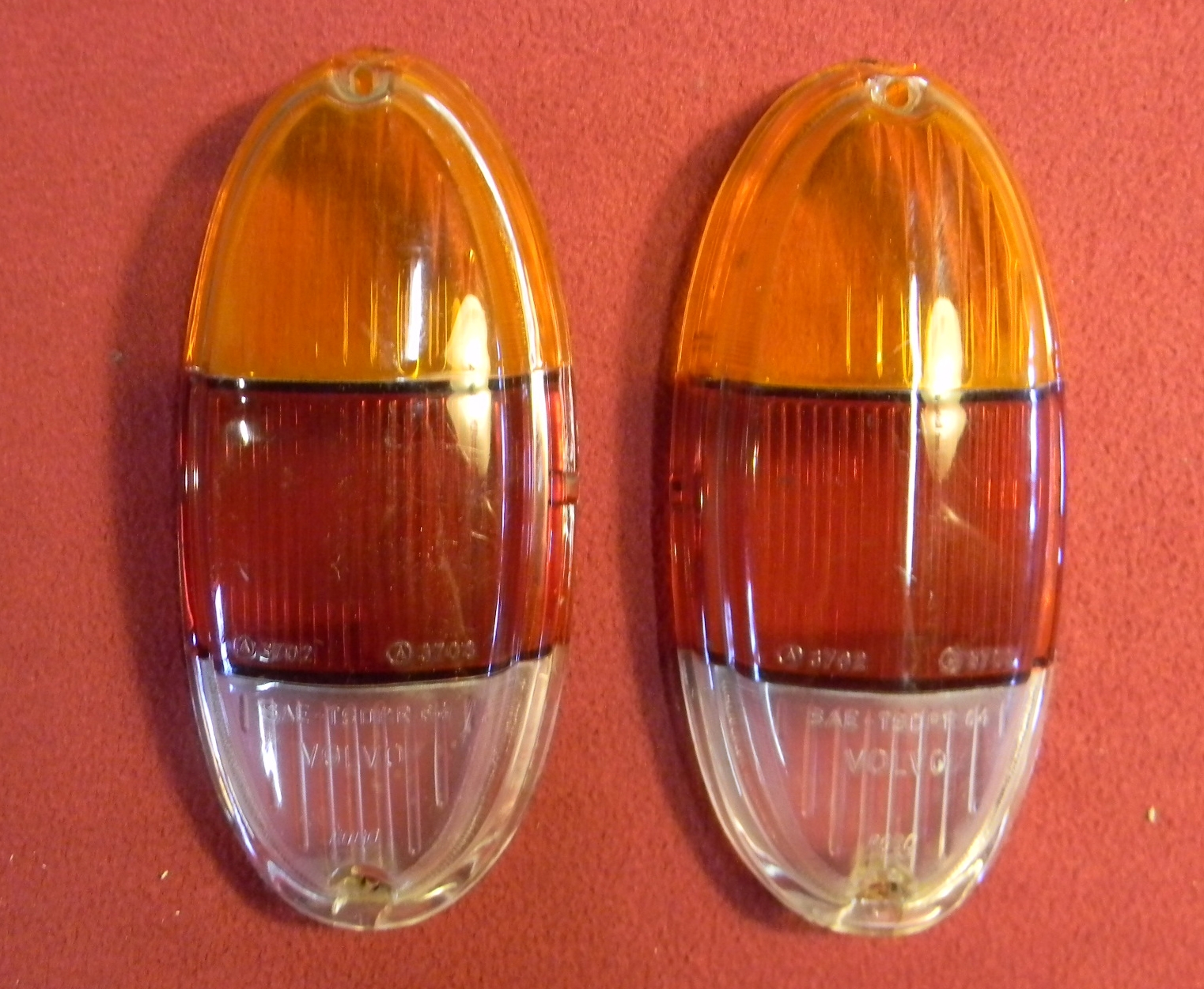 Volvo Amazon 122 Tailight Lens Pair, Original - Rogers Motors